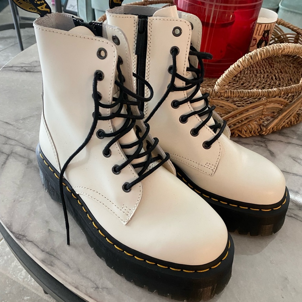 Dr. Marten’s White Jadon Boots